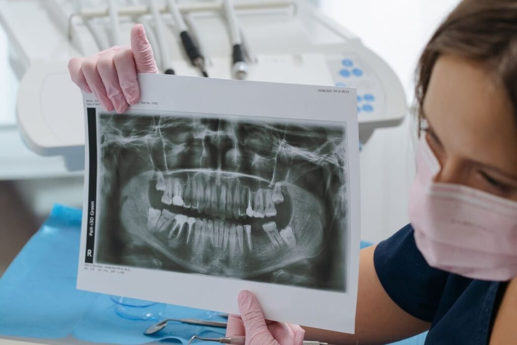 Dental X-ray being reviewed in a clinic — root canal treatment in Dombivli